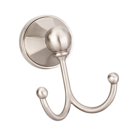 Elements Newbury Satin Nickel Double Robe Hook - Retail Packaged 2PK BHE3-02SN-R